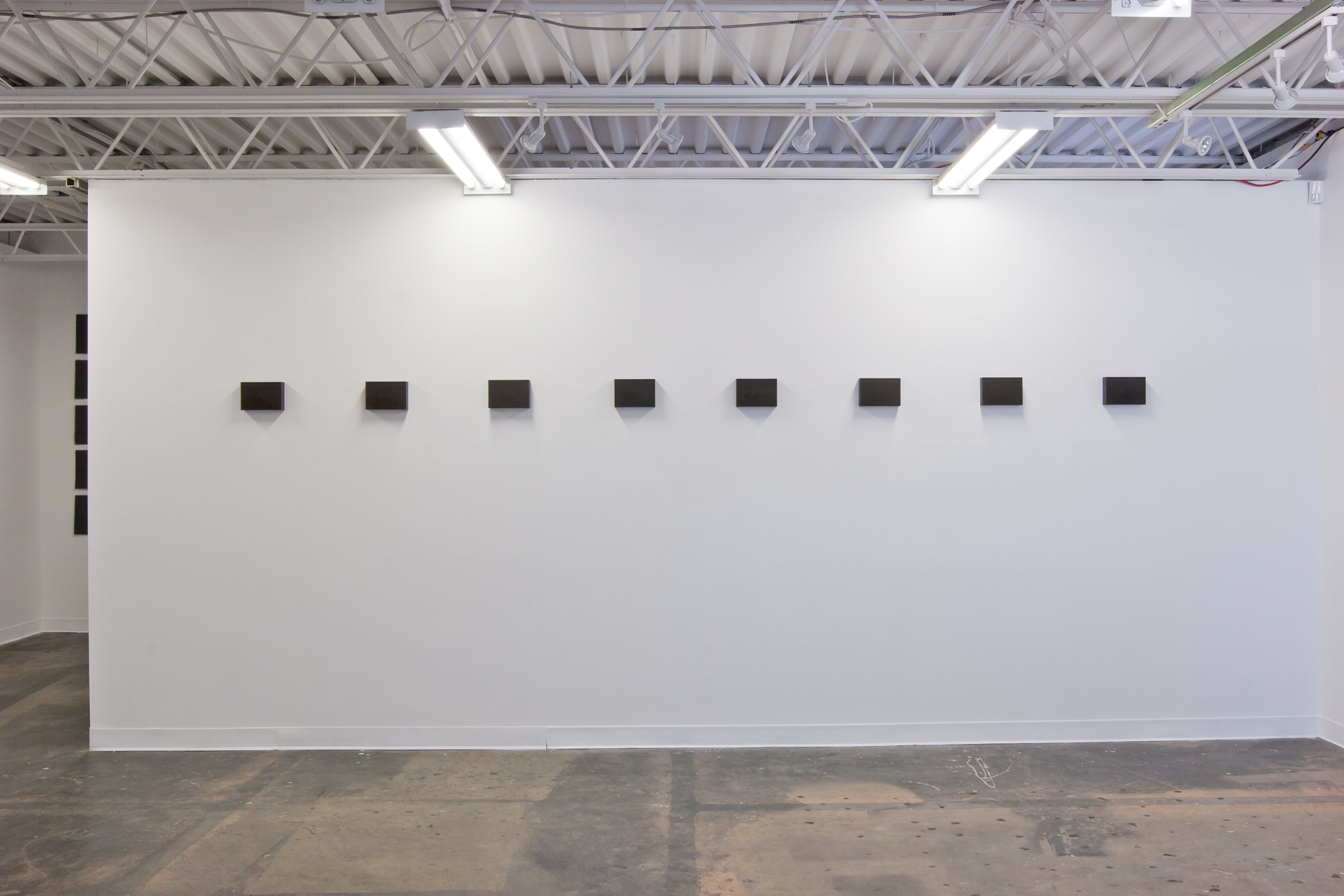View of an exhibition by Gil Blank at LaMontagne Gallery, Boston, in 2012